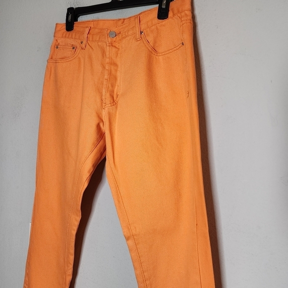 MNML Orange Men's B251 Flare Denim Jeans Men's size 30x32 Button fly - Picture 9 of 16